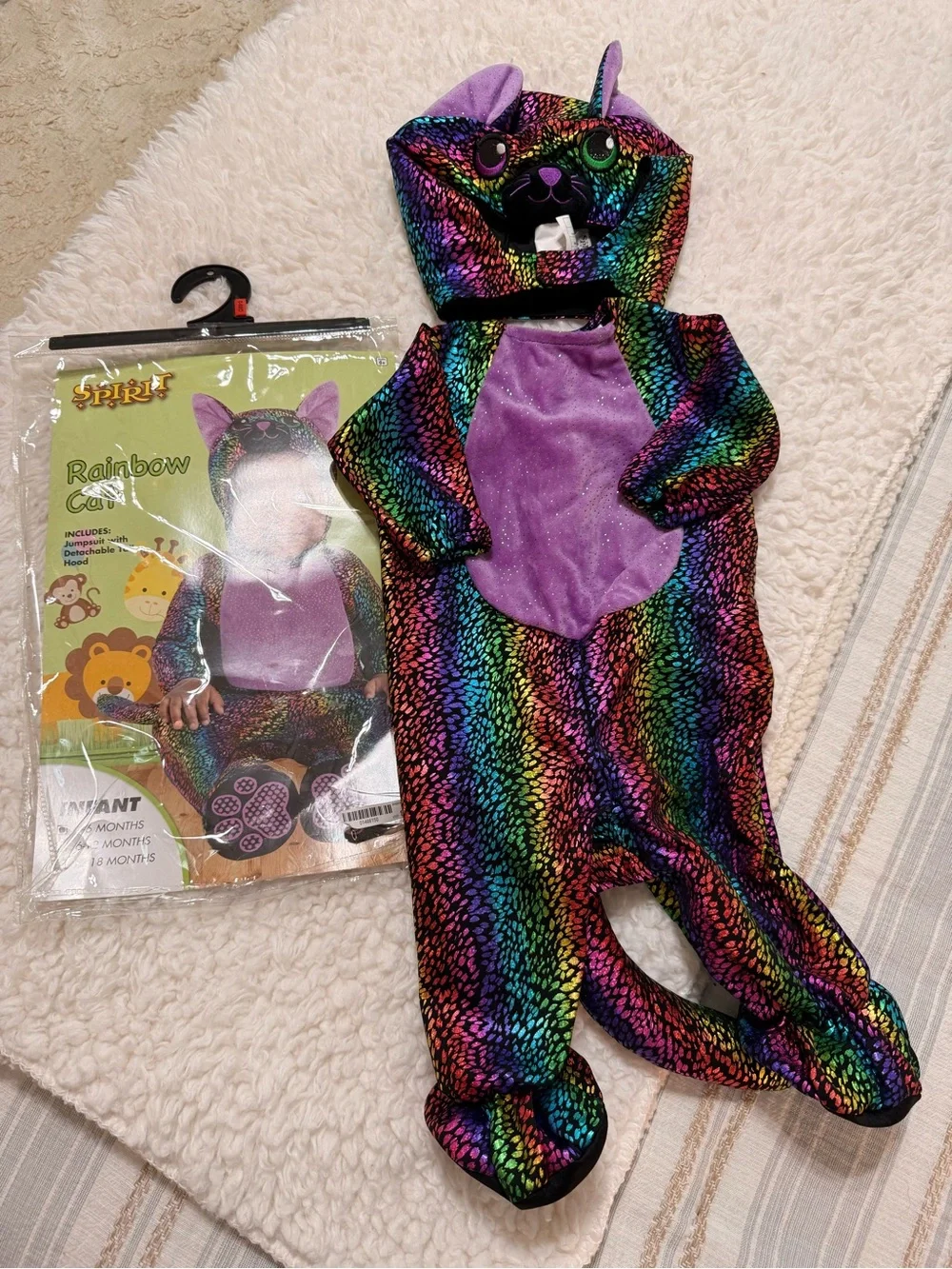 Spirit Rainbow Cat Halloween Costume Sz 0-6mo